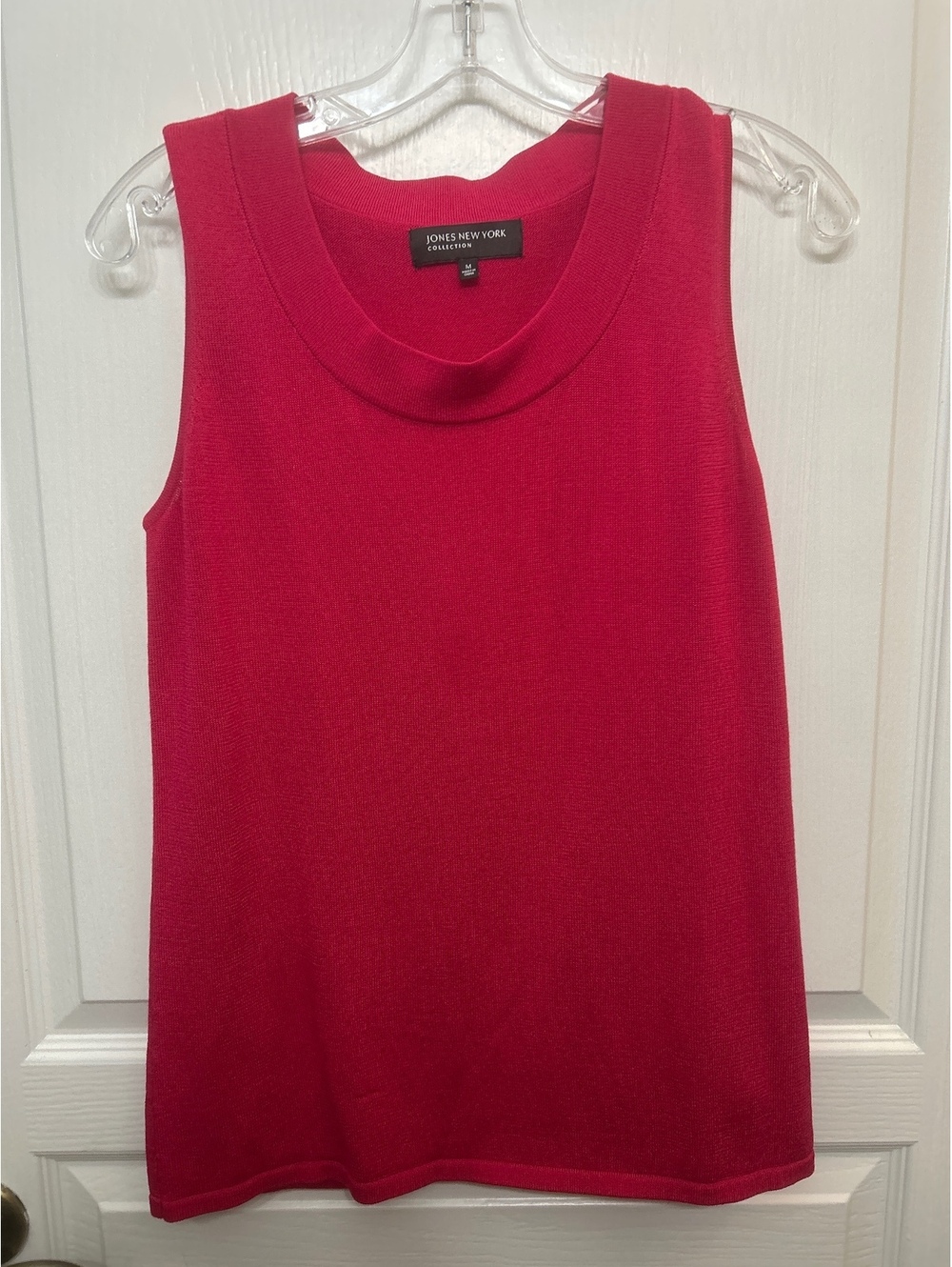 Jones New York Collection Sleeveless Red Knit Top Medium